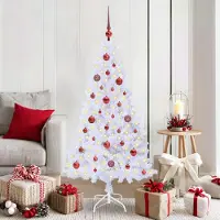 Prolenta Maison Exclusive - Sapin de Noël artificiel blanc, 150 cm, en PVC et en acier