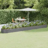 Prolenta Maison Exclusive - Jardinière surélevée en acier galvanisé 544 x 100 x 36 cm Gris