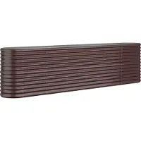 Syfax Lit surélevé de jardin Acier galvanisé marron