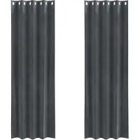 vidaXL Rideaux occultants, 2 pièces, gris clair, 140 x 245 cm, en velours
