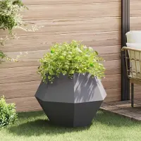 Prolenta Maison Exclusive - Bac à plantes noir 75 x 75 x 60 cm en acier