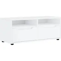 Syfax Meuble TV VISNES blanc 100x40x38 cm bois d'ingénierie