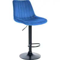CLP Tabouret de bar Toni velours, couleur:vert, piétement couleur:noir