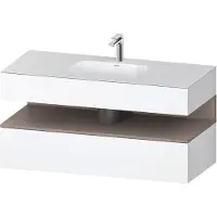 Duravit Collection One lavabo à encastrer avec meuble sous-vasque en console, 1200x550x600mm, niche basalte mat, QA4787043180010