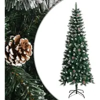 Prolenta Arbre de Noël artificiel de haute qualité, vert, avec support, 240 cm, en PVC