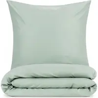 Blumtal linge de lit 155x200cm + taie d'oreiller 50x80cm - Microfibre Bed Sheets 155x200cm - 2pcs set linge de lit vert