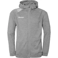 Kempa Ambition 28 Veste à capuche - gris foncé mélangé/blanc, Taille:140