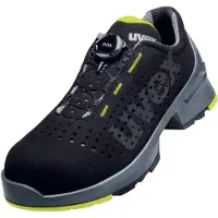 Uvex 1 Chaussures basses de sécurité S1 noir-jaune, chaussures de travail, respirantes, semelle ESD, fermeture BOA Taille:EU 42