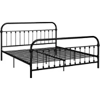 vidaXL Cadre de lit sans matelas avec tête de lit noir 180x200 cm