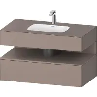 Duravit Collection One lavabo à encastrer avec meuble sous-vasque en console, 1000x550x600mm, niche basalte mat, QA4786043430000