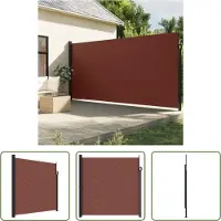 The Living Store Store latéral extensible brun 200x500 cm