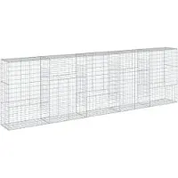 vidaXL Gabion avec couvercle 500x50x150 cm Fer galvanisé
