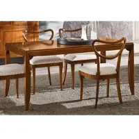Casa Padrino Luxe Table à manger Biedermeier Marron - Table de salle à manger extensible en bois massif - Meubles de salle à manger Biedermeier - Qualité de luxe - Italy