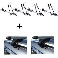 VDP 4x porte-vélos SAGITTAR + porte-bagages L120 compatibles avec Audi A4 Avant 96-07