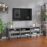 Prolenta Maison Exclusive - Meuble TV gris béton 150x30x44,5 cm Matériau dérivé du bois