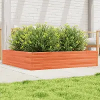 Prolenta Maison Exclusive - Bac à plantes brun cire 110x110x23 cm Bois massif Pin