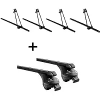 VDP 4x porte-vélos ORION + porte-rail Quick acier L compatible avec Seat Arona à partir de 2017