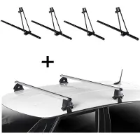 VDP 4x porte-vélos ORION + barres de toit EVO ALU compatibles avec la Lancia Kappa 4 portes 1994-2001