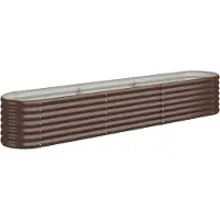 Syfax Lit surélevé de jardin Acier galvanisé marron