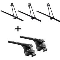 VDP 3x porte-vélos ORION + porte-vélos sur rail Quick acier L compatible avec pour BMW X1 (F48) à partir de 2015