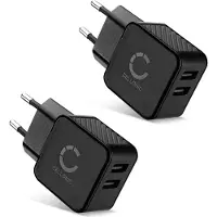Cellonic Chargeur USB pour (2 pack) 5V / 3.4A 1000mA avec 17W - 3.4A bloc Alimentation USB 2x prise USB Chargeur multi USB Adaptateur secteur USB 2 Ports