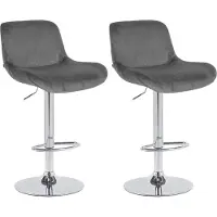 CLP lot de 2 tabourets de bar Solon chromés