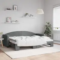 Prolenta Maison Exclusive - Canapé-lit convertible gris foncé 80 x 200 cm, tissu