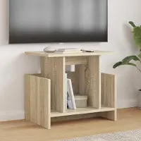 Prolenta Meuble TV exclusif - Dimensions : 50 x 35 x 45 cm - Matériau : panneaux de particules imitation chêne Sonoma