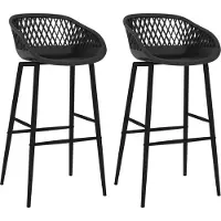 Syfax Chaises de bar lot de 2 noir