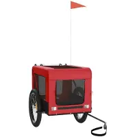 Syfax Remorque de vélo pour animaux de compagnie rouge et noir