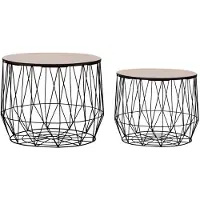 Syfax Tables basses 2 pcs. noir