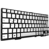 T-ProTek FRANÇAIS - Clavier compatible avec Sony Vaio SVS13A1Z9R - argenté