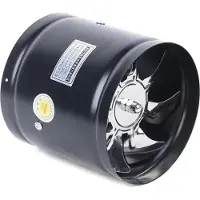 StarTech.com Ventilateur tubulaire - Ventilateur de gaine en ligne - Diamètre 150 mm - Débit d'air 600 m³/h - Puissance 40 W - Moteur en cuivre - Vitesse 2800 tr/min, 7 pales - Noir