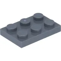 LEGO 2x3 plaques 3021 - 250 pièces gris foncé