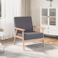 Prolenta Maison Exclusive - Fauteuil Gris foncé Tissu