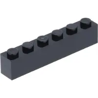 LEGO 50 pièces 3009 Brick 1x6 Part Basic Bricks 50 Black