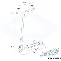 Schildkrot-Puppen SCHILDKRÖT Trottinette Stunt Scooter Kickless Piano