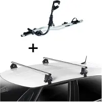 VDP 1x Fast Rider Alu porte-vélos + barres de toit EVO ALU compatibles avec la Ford Fiesta IV 5 portes 1995-2002