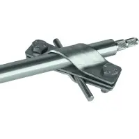 Dehn Collier de raccordement TE, acier inoxydable (V4A), D 20 mm, pour Rd 7-10 mm, Fl 40 mm, 1 pièce.