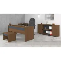 AEA Table Bureau Bureau en bois Meubles de bureau Armoires 3pcs