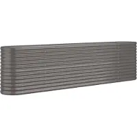 Syfax Lit surélevé de jardin Acier galvanisé 260x40x68 cm gris