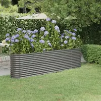 Prolenta Maison Exclusive - Lit surélevé de jardin Acier galvanisé 260x40x68 cm gris