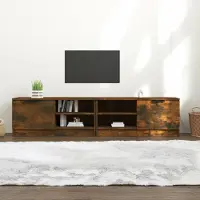 Prolenta Maison Exclusive - Meubles TV 2 pièces Chêne fumé 80x35x36,5 cm Matériau dérivé du bois
