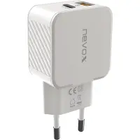 Nevox 2009 USB PD TYPE C + QC3.0 / PPS Adaptateur de charge blanc, 30 Watt