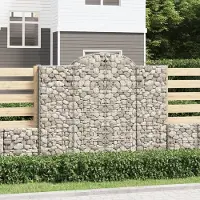 Prolenta Maison Exclusive - Paniers à gabions arqués 13 pcs 200x50x160/180 cm Fer galvanisé