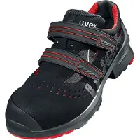 Uvex sandales 1 S1P noir, rouge largeur 11 Gr. 40
