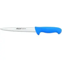 Arcos Couteau à fileter couleur - Prof 295223 en acier inoxydable nitrum et mangue polypropylène ergonomique en bleu et 19 cm de lame, couverture d'affichage