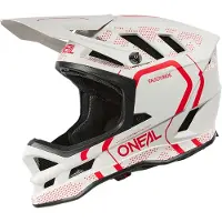 O'Neal Blade Polyacrylite Strike Mat Blanc Rouge Casque Vélo Downhill Taille L