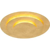 Globo Lampe de plafond dorée Heda Ø 35 cm