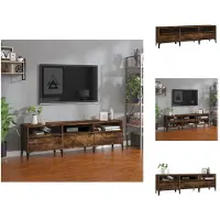 vidaXL Armoire TV chêne fumé 150x30x44,5 cm Bois composite - Meuble TV